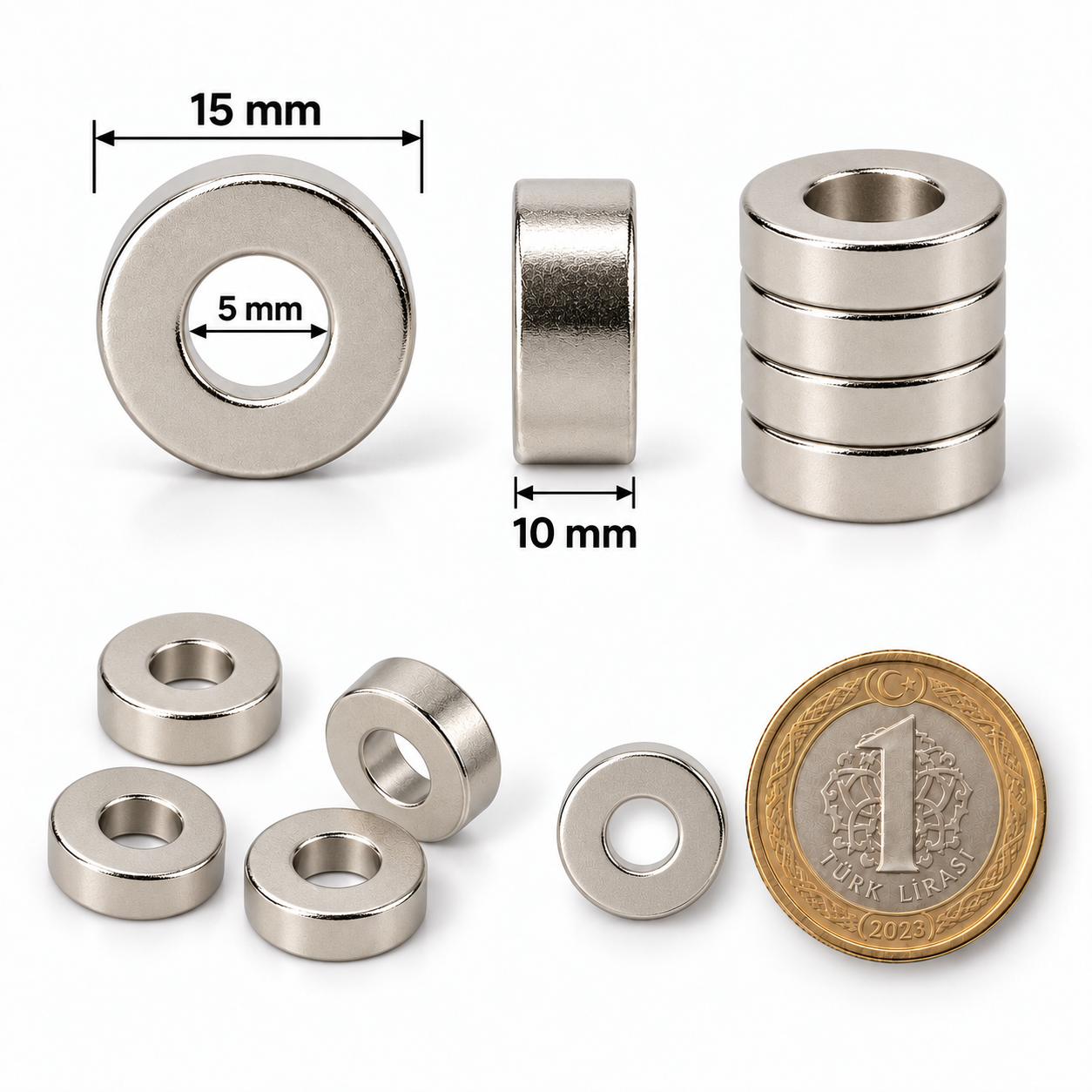 15x5x10 Halka Neodyum Mıknatıs