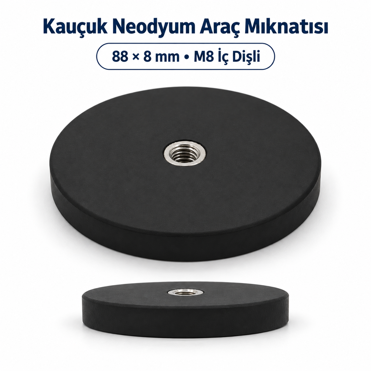 Kauçuk Neodyum Araç Mıknatısı 88 mm
