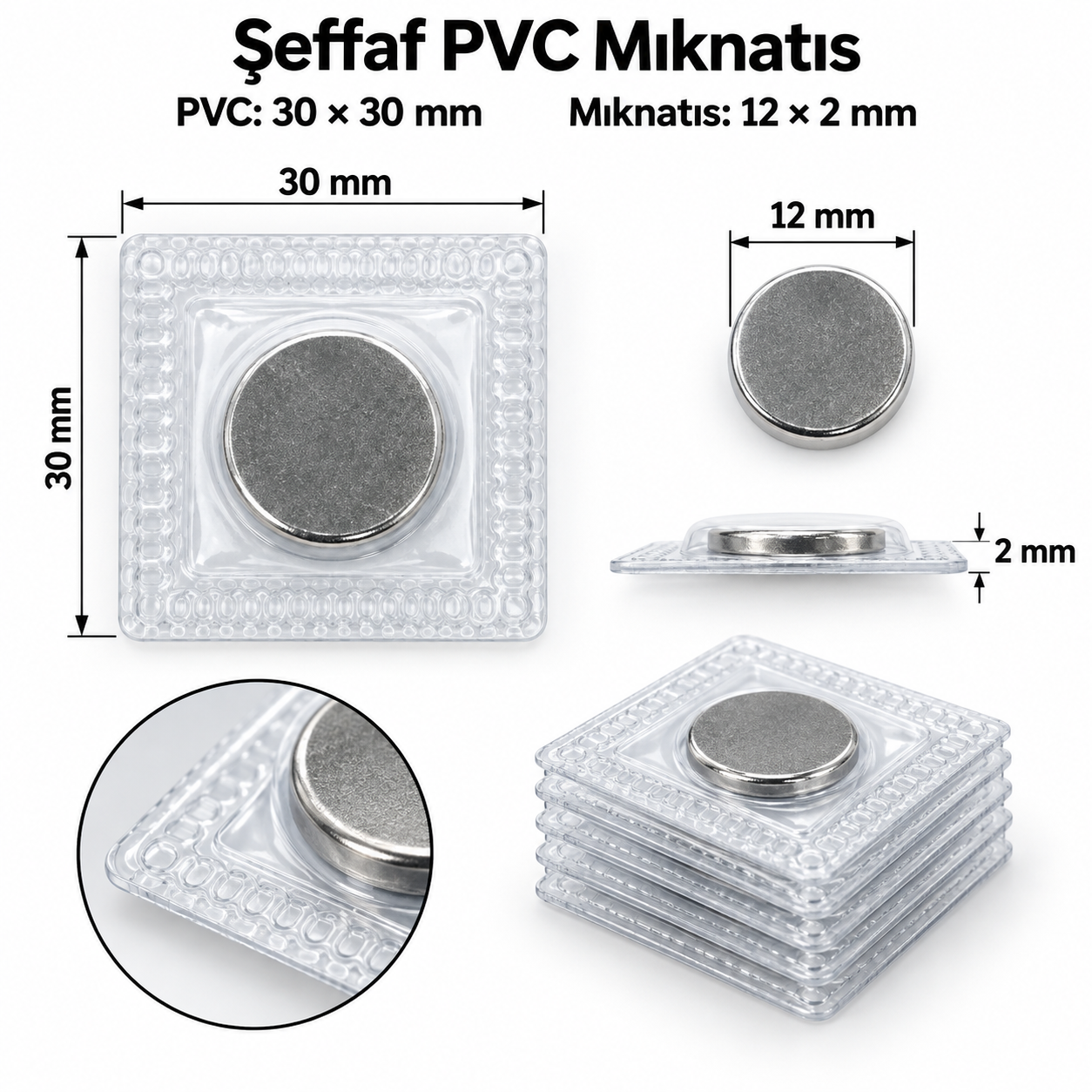 12x2 PVC Mıknatıslar